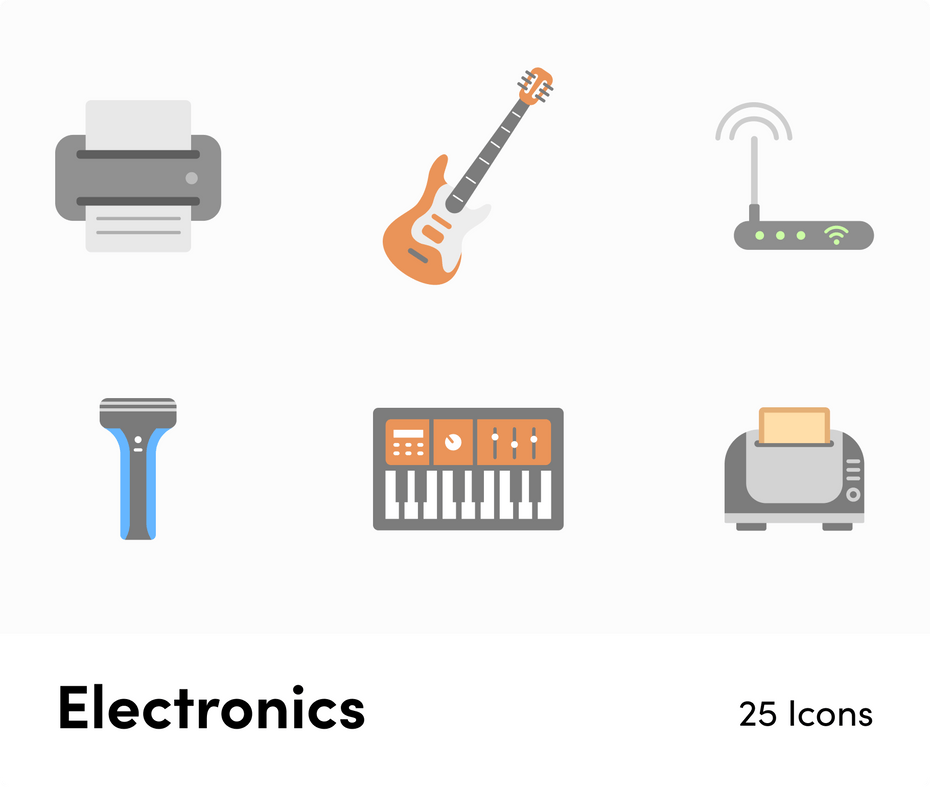 Electronics-Flat-Vector-Icons Icons Electronics Flat Vector Icons S02142204 powerpoint-template keynote-template google-slides-template infographic-template