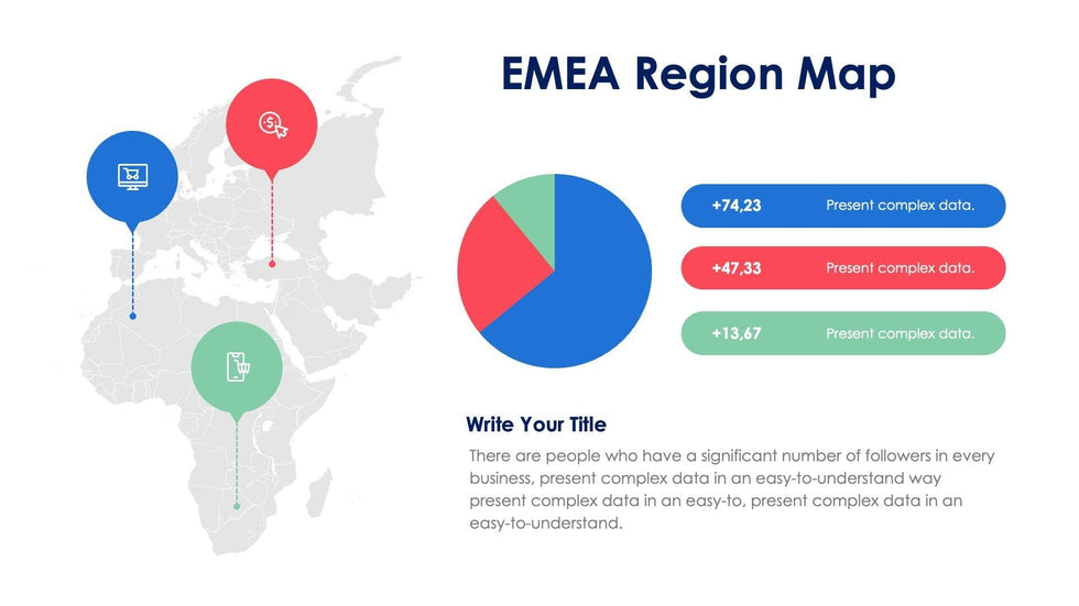 EMEA Region Map Infographic Slide Template S11012209 | Infografolio