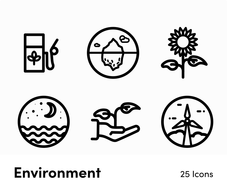 Environment-Outline-Vector-Icons Icons Environment Outline Vector Icons S12162102 powerpoint-template keynote-template google-slides-template infographic-template