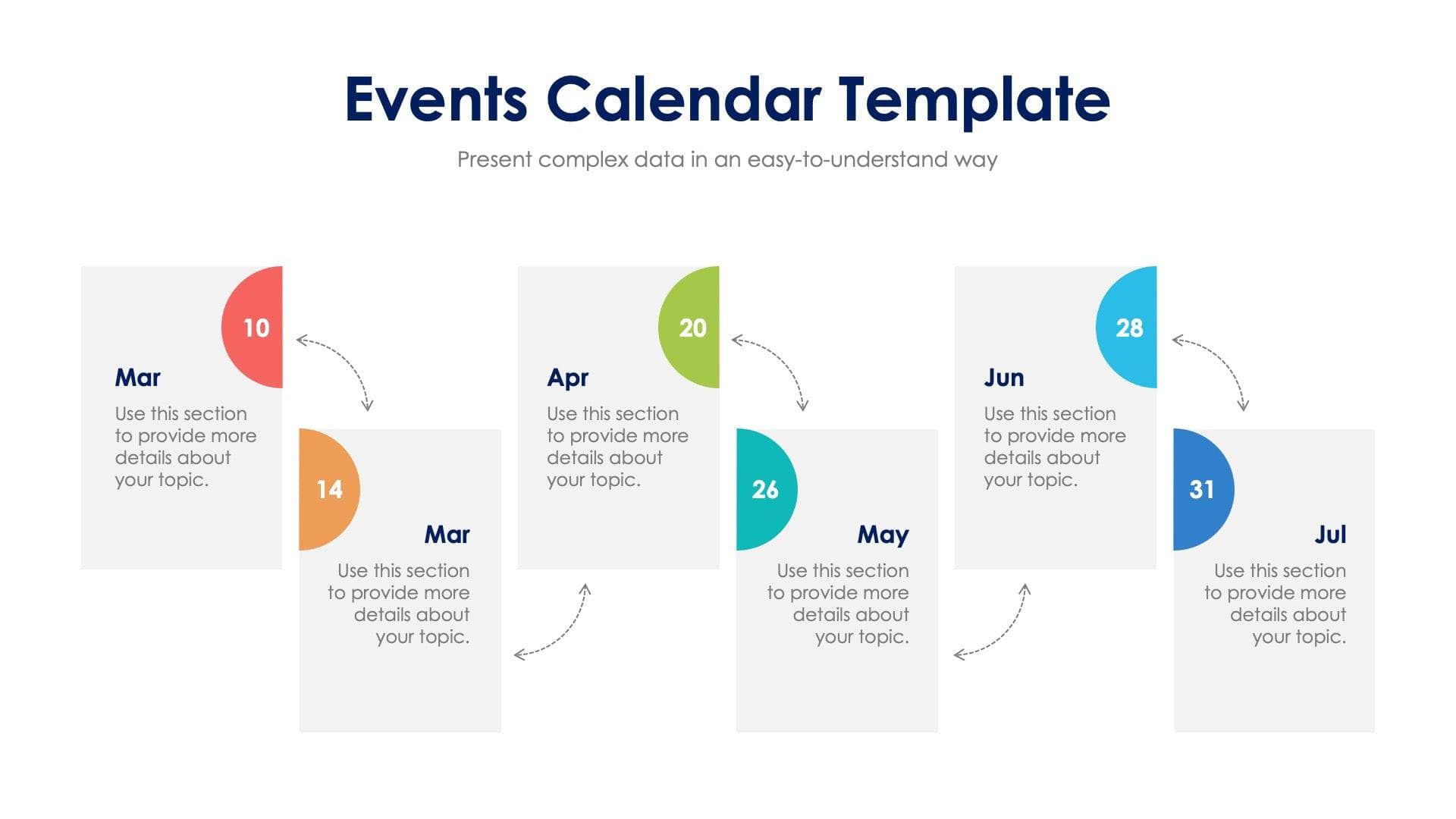 Events Calendar Infographic Slide Template S11042203 | Infografolio