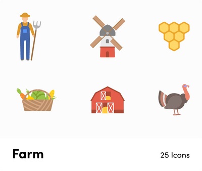 Farm-Flat-Vector-Icons Icons Farm Flat Vector Icons S01192203 powerpoint-template keynote-template google-slides-template infographic-template