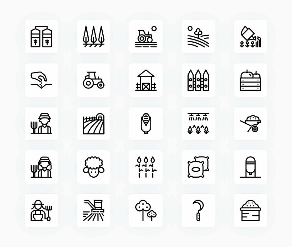 Farming-Outline-Vector-Icons Icons Farming Outline Vector Icons S12212102 powerpoint-template keynote-template google-slides-template infographic-template