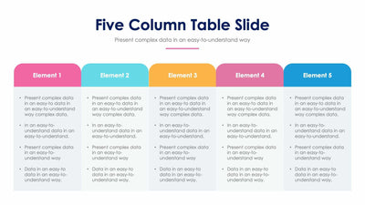Five Column Table-Slides Slides Five Column Table Slide Infographic Template S12232105 powerpoint-template keynote-template google-slides-template infographic-template