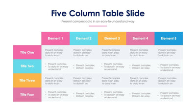Five Column Table-Slides Slides Five Column Table Slide Infographic Template S12232109 powerpoint-template keynote-template google-slides-template infographic-template