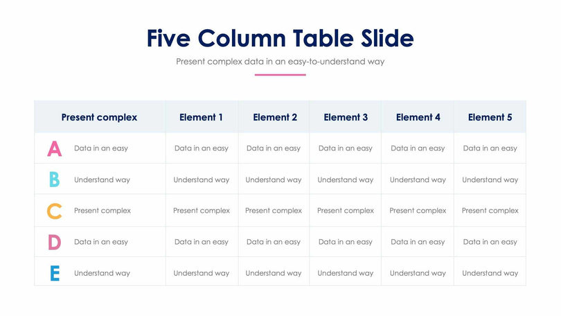 Five Column Table-Slides Slides Five Column Table Slide Infographic Template S12232110 powerpoint-template keynote-template google-slides-template infographic-template