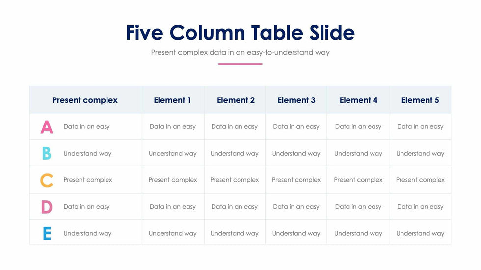 Five Column Table-Slides Slides Five Column Table Slide Infographic Template S12232110 powerpoint-template keynote-template google-slides-template infographic-template