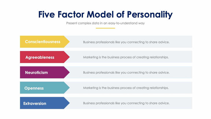 Five Factor Model of Personality Slide Infographic Template S12022103-Slides-Five Factor Model of Personality-Slides-Powerpoint-Keynote-Google-Slides-Adobe-Illustrator-Infografolio