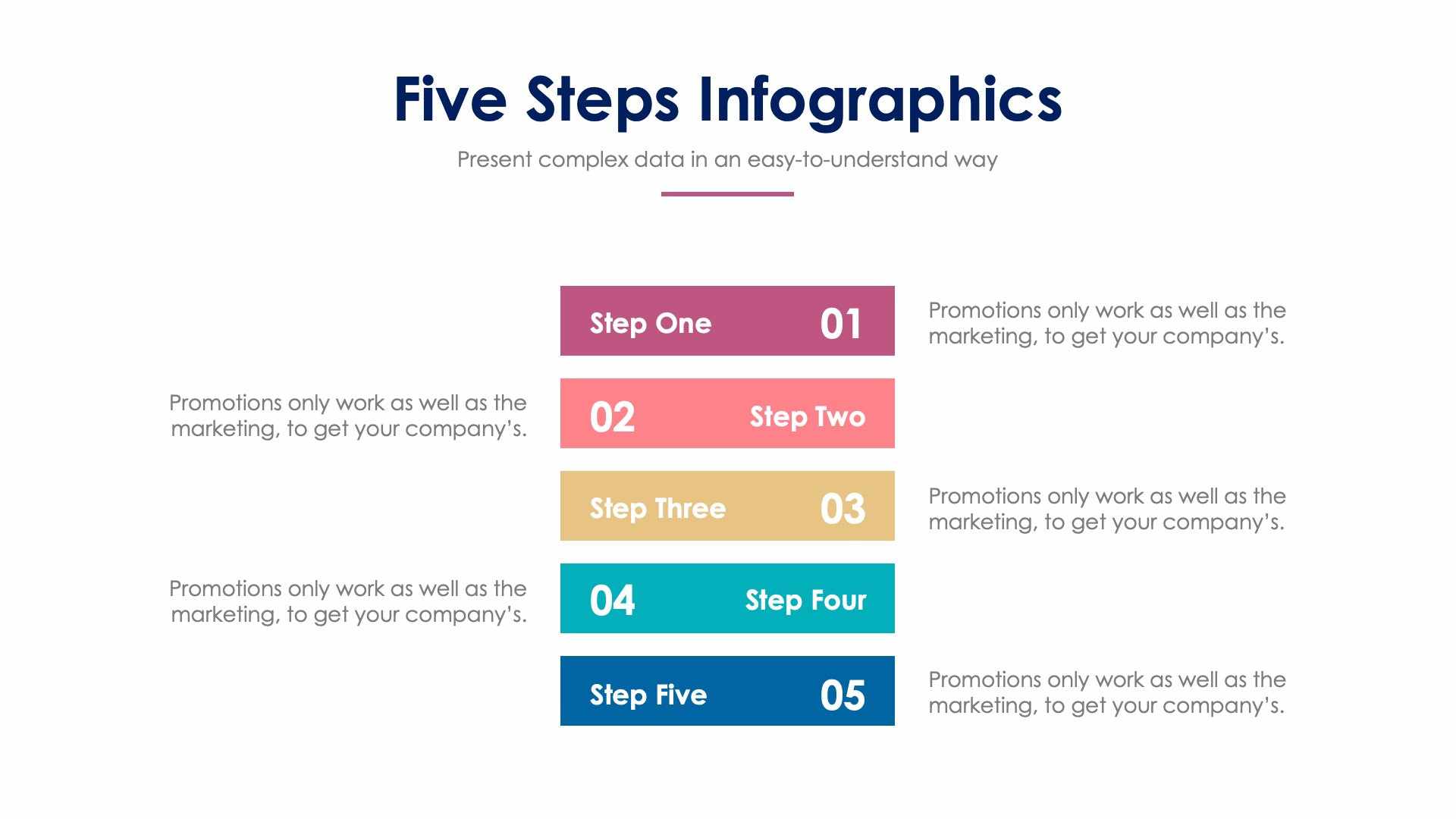 Five Steps Slide Infographic Template S02042212 | Infografolio