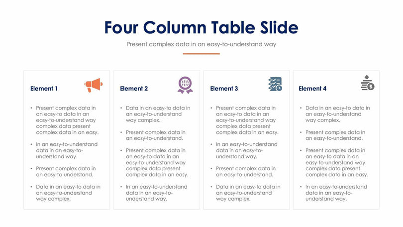 Four Column Table Slide Infographic Template S12232102 – Infografolio