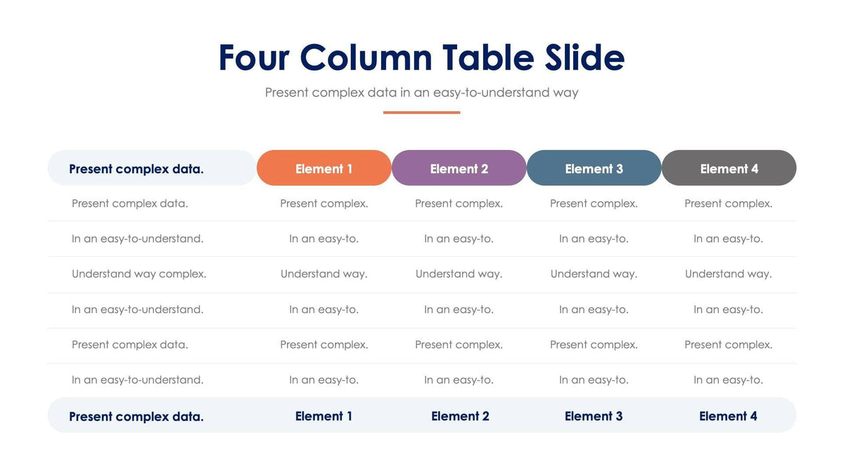 Four Column Table Slide Infographic Template S12232104 – Infografolio