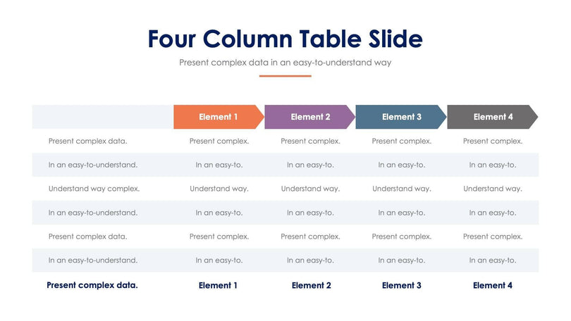 Four Column Table-Slides Slides Four Column Table Slide Infographic Template S12232105 powerpoint-template keynote-template google-slides-template infographic-template