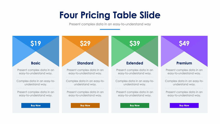 Four Pricing Table-Slides Slides Four Pricing Table Slide Infographic Template S12152101 powerpoint-template keynote-template google-slides-template infographic-template