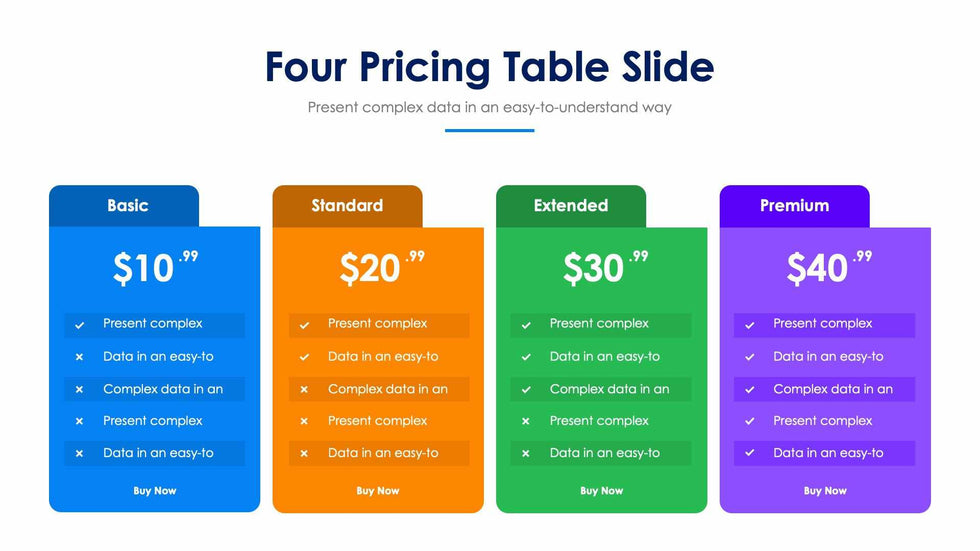 Four Pricing Table-Slides Slides Four Pricing Table Slide Infographic Template S12152104 powerpoint-template keynote-template google-slides-template infographic-template