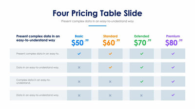 Four Pricing Table-Slides Slides Four Pricing Table Slide Infographic Template S12152106 powerpoint-template keynote-template google-slides-template infographic-template