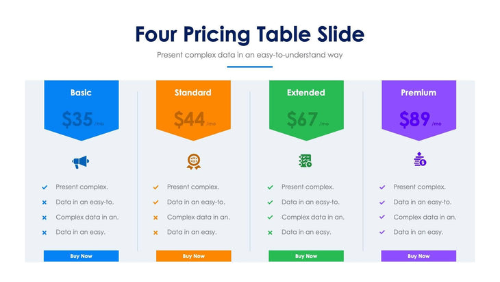 Four Pricing Table-Slides Slides Four Pricing Table Slide Infographic Template S12152109 powerpoint-template keynote-template google-slides-template infographic-template