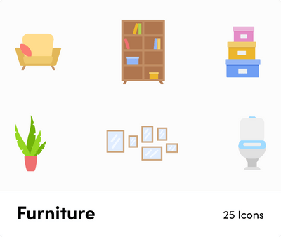 Furniture-Flat-Vector-Icons Icons Furniture Flat Vector Icons S01192202 powerpoint-template keynote-template google-slides-template infographic-template