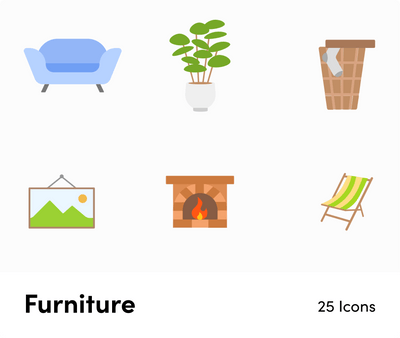 Furniture-Flat-Vector-Icons Icons Furniture Flat Vector Icons S01192204 powerpoint-template keynote-template google-slides-template infographic-template