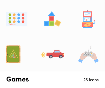 Games-Flat-Vector-Icons Icons Games Flat Vector Icons S01192201 powerpoint-template keynote-template google-slides-template infographic-template
