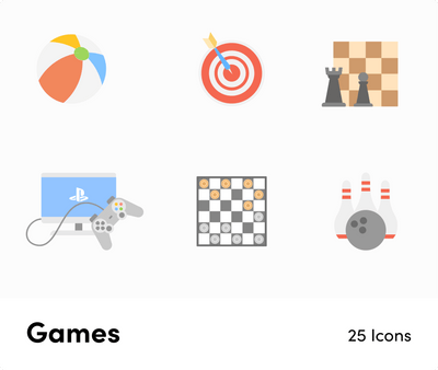 Games-Flat-Vector-Icons Icons Games Flat Vector Icons S01192203 powerpoint-template keynote-template google-slides-template infographic-template