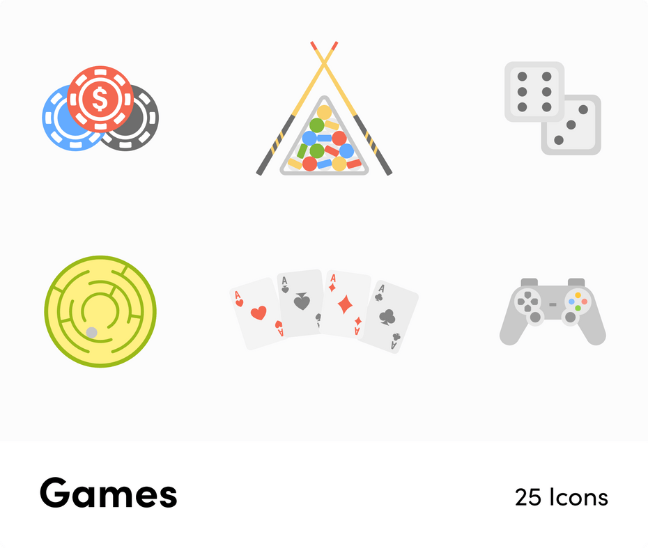 Games-Flat-Vector-Icons Icons Games Flat Vector Icons S01192204 powerpoint-template keynote-template google-slides-template infographic-template