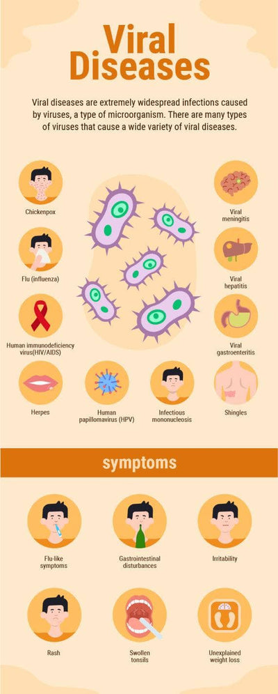 Health-Infographics Infographics Light Orange Viral Diseases Health Infographic Template powerpoint-template keynote-template google-slides-template infographic-template