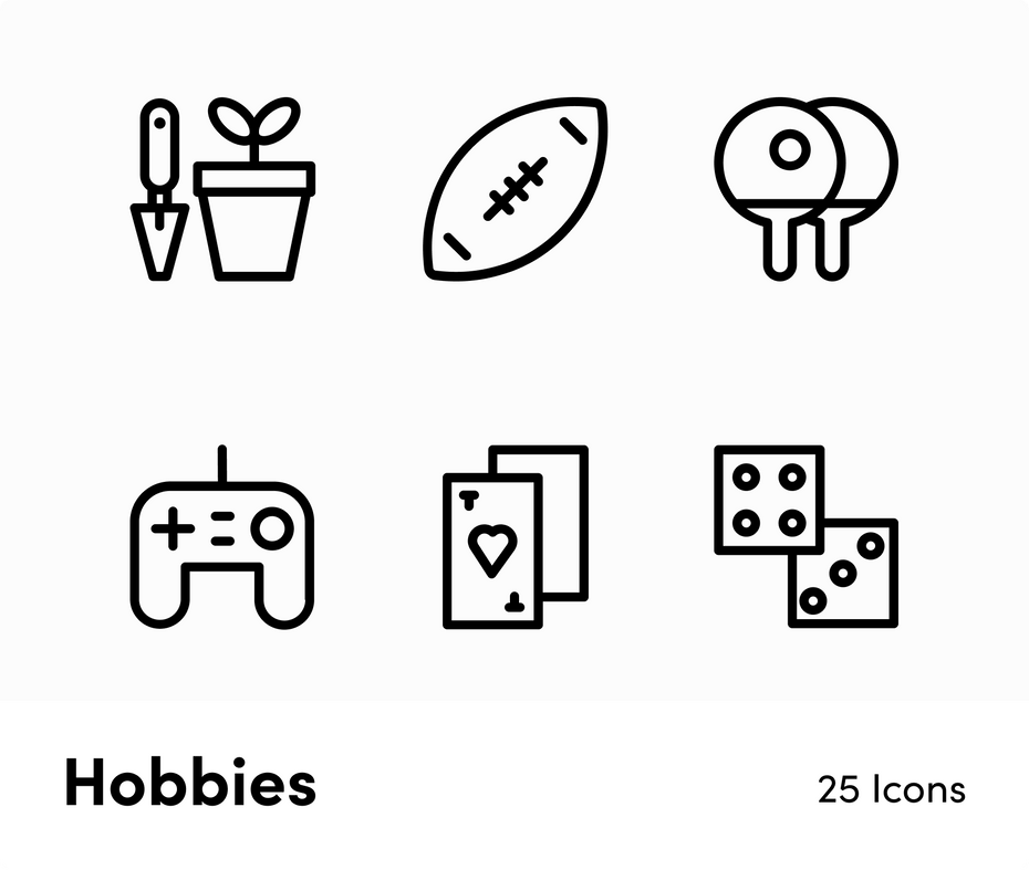 Hobbies-Outline-Vector-Icons Icons Hobbies Outline Vector Icons S12212101 powerpoint-template keynote-template google-slides-template infographic-template