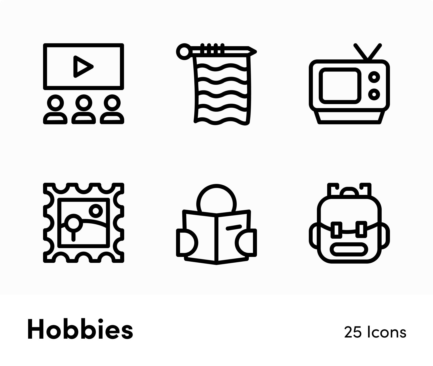 Hobbies-Outline-Vector-Icons Icons Hobbies Outline Vector Icons S12212102 powerpoint-template keynote-template google-slides-template infographic-template