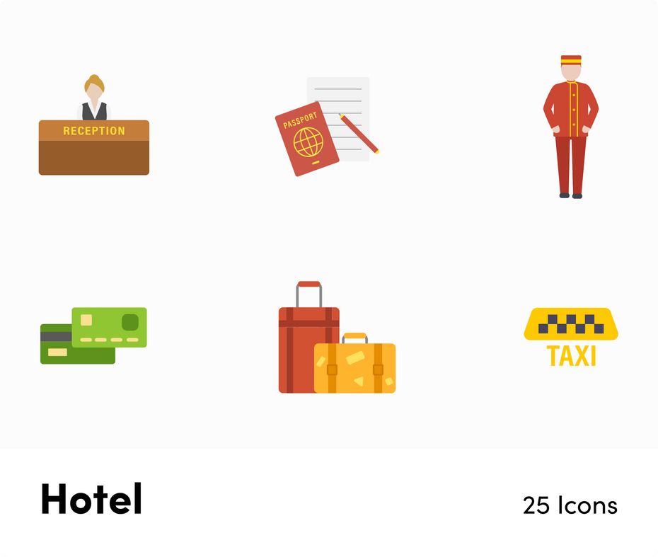 Hotels-Flat-Vector-Icons Icons Hotels Flat Vector Icons S12082103 powerpoint-template keynote-template google-slides-template infographic-template