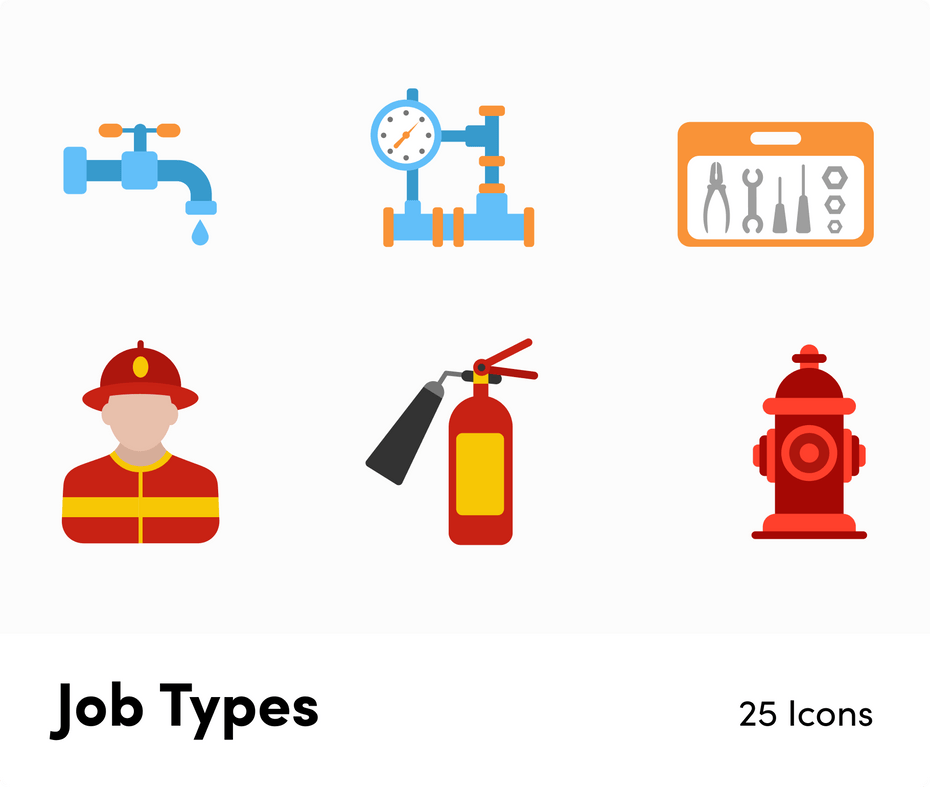 Job Types-Flat-Vector-Icons Icons Job Types Flat Vector Icons S12082101 powerpoint-template keynote-template google-slides-template infographic-template