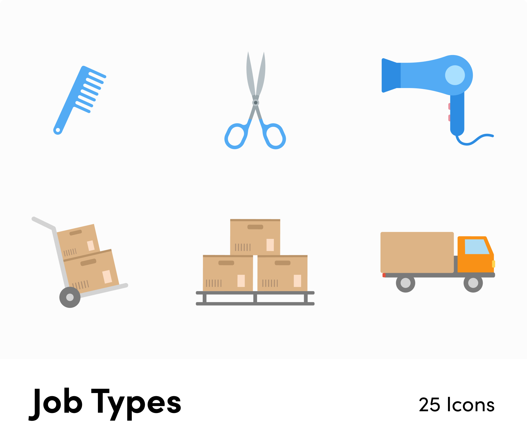 Job Types-Flat-Vector-Icons Icons Job Types Flat Vector Icons S12082102 powerpoint-template keynote-template google-slides-template infographic-template