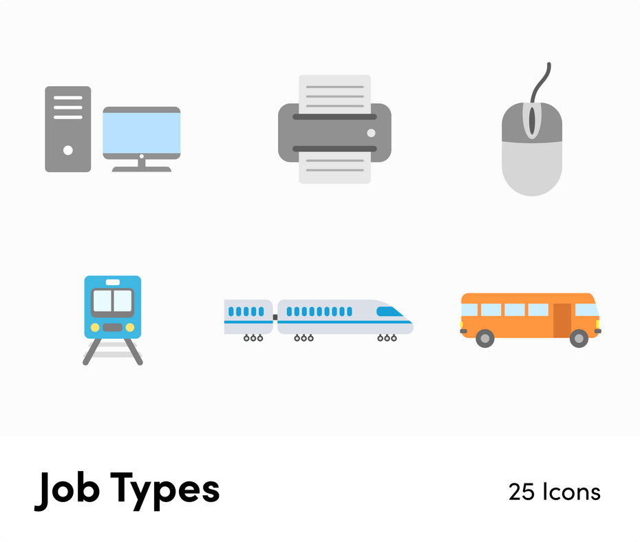 Job Types-Flat-Vector-Icons Icons Job Types Flat Vector Icons S12082104 powerpoint-template keynote-template google-slides-template infographic-template