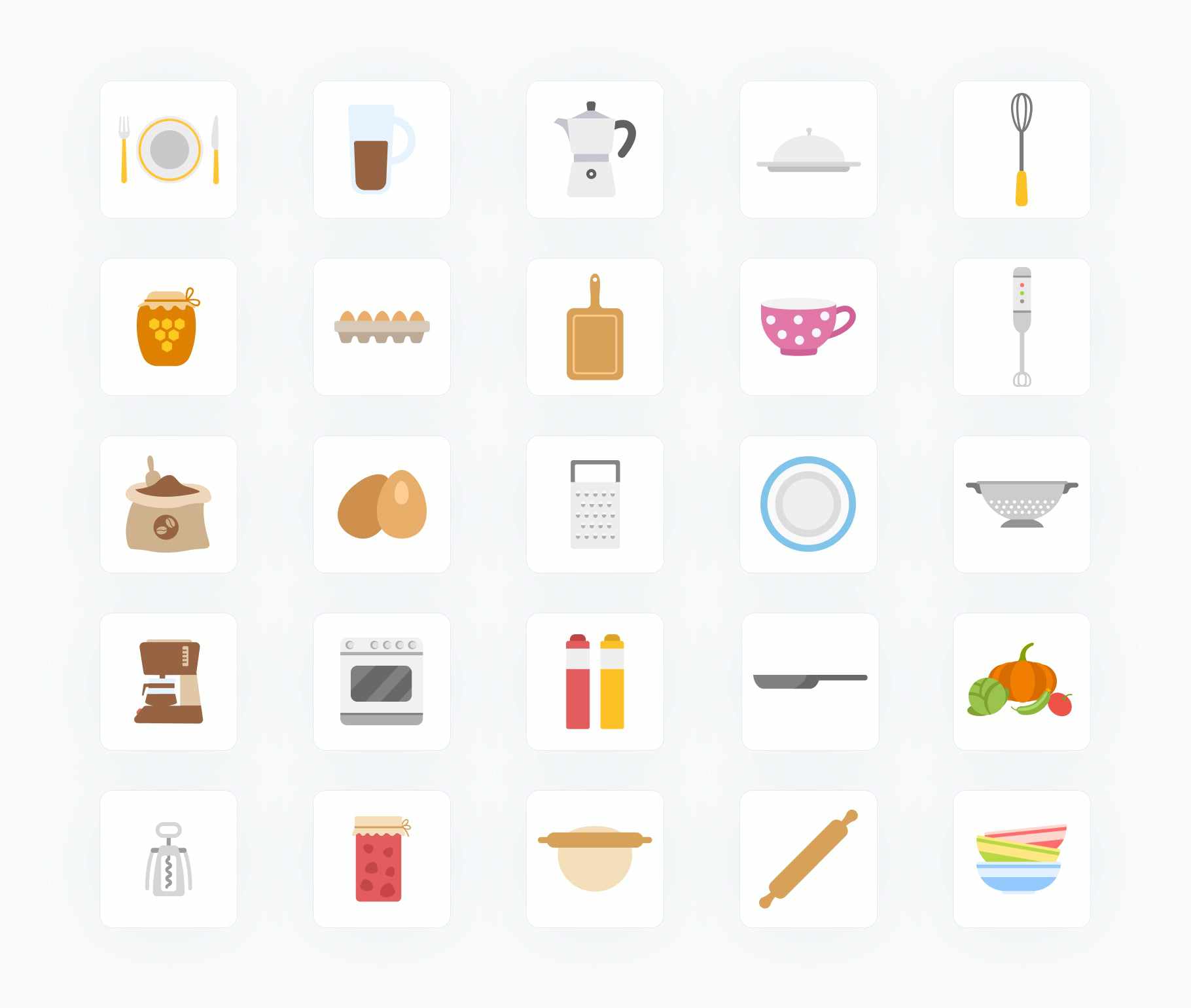 Kitchen-Flat-Vector-Icons Icons Kitchen Flat Vector Icons S01192201 powerpoint-template keynote-template google-slides-template infographic-template