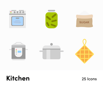 Kitchen-Flat-Vector-Icons Icons Kitchen Flat Vector Icons S01192202 powerpoint-template keynote-template google-slides-template infographic-template