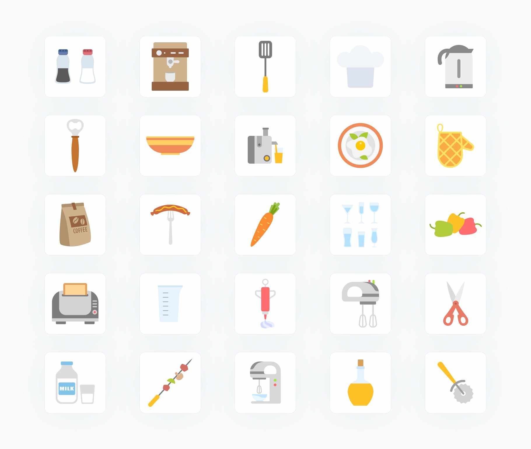 Kitchen-Flat-Vector-Icons Icons Kitchen Flat Vector Icons S01192203 powerpoint-template keynote-template google-slides-template infographic-template