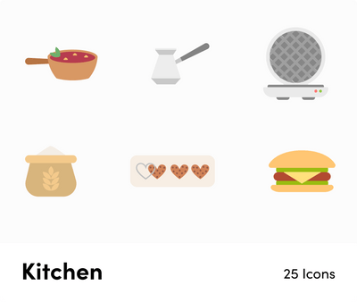 Kitchen-Flat-Vector-Icons Icons Kitchen Flat Vector Icons S01192204 powerpoint-template keynote-template google-slides-template infographic-template
