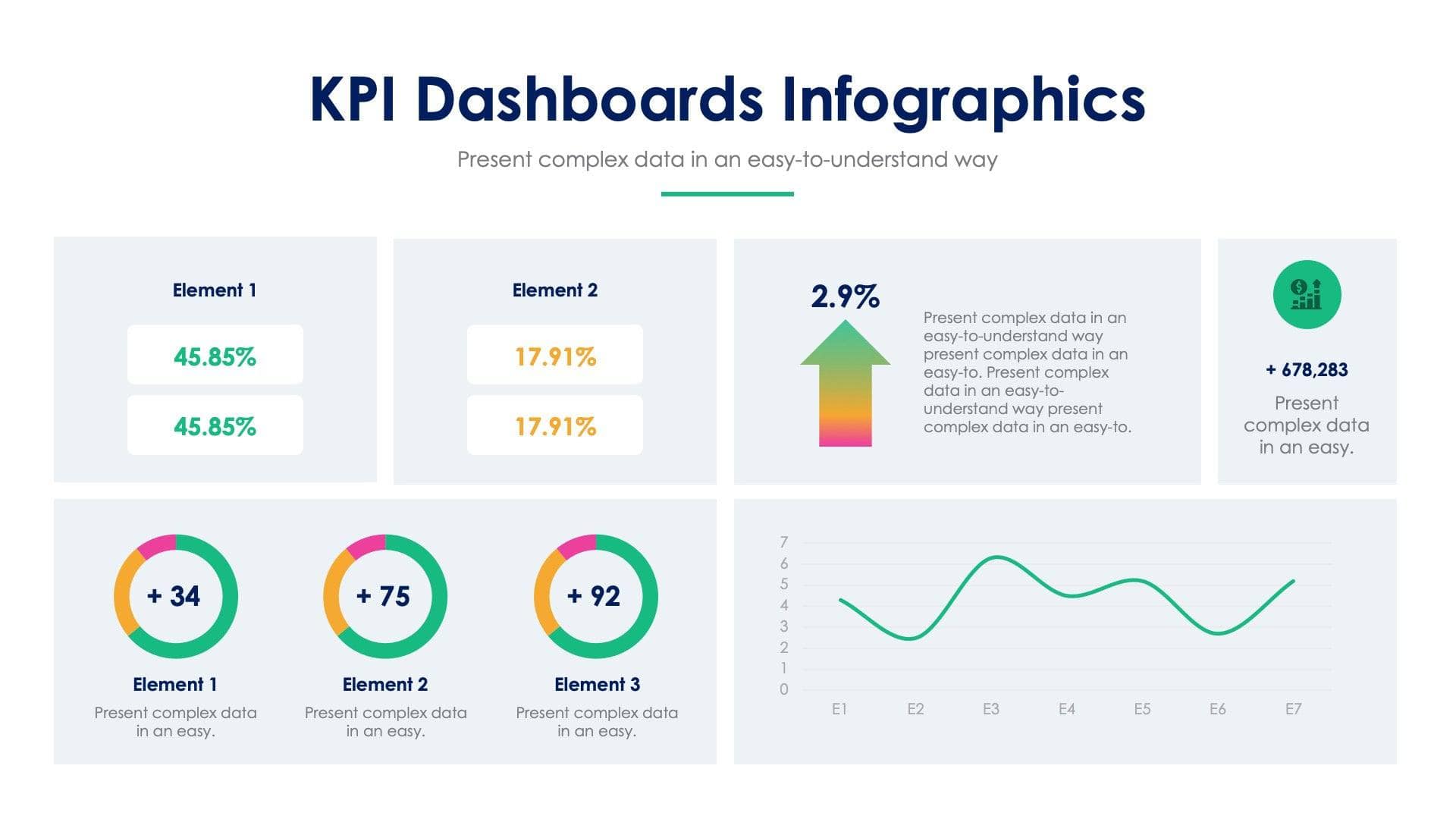 KPI Dashboard Slide Infographic Template S12132105 | Infografolio