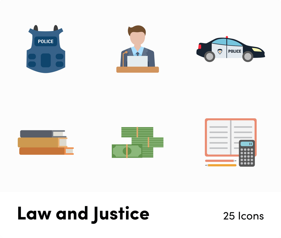 Law and Justice-Flat-Vector-Icons Icons Law and Justice Flat Vector Icons S12082103 powerpoint-template keynote-template google-slides-template infographic-template