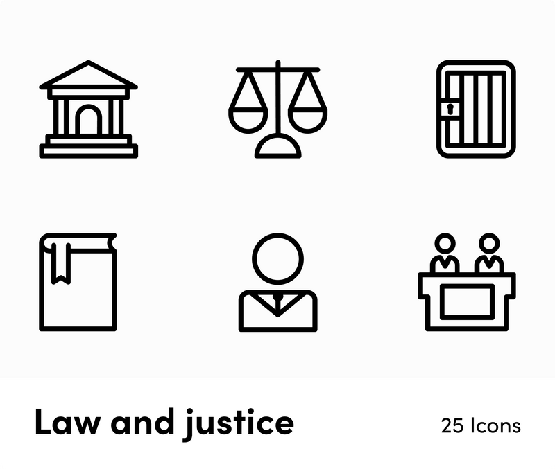 Law and Justice Icons | Infografolio
