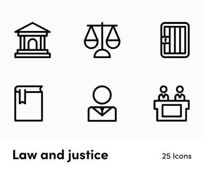 Law and Justice-Outline-Vector-Icons Icons Law and Justice Outline Vector Icons S12212101 powerpoint-template keynote-template google-slides-template infographic-template