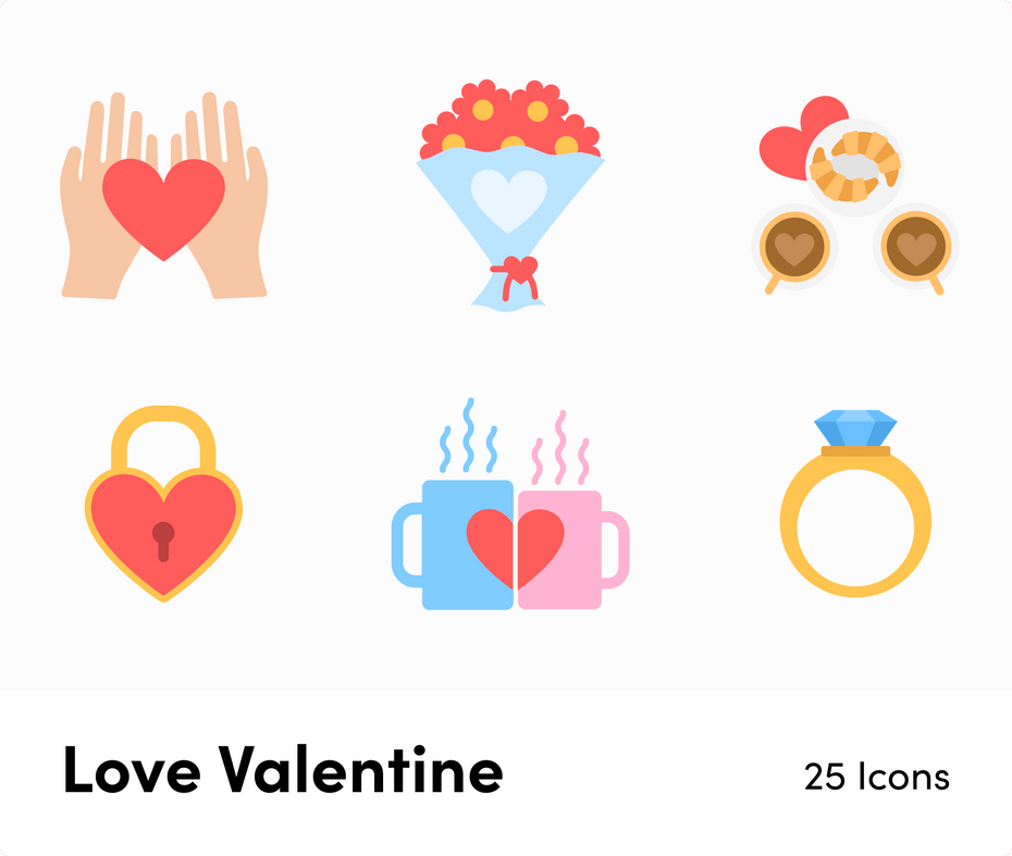 Love-Valentine-Flat-Vector-Icons Icons Love Valentine Flat Vector Icons S02142203 powerpoint-template keynote-template google-slides-template infographic-template