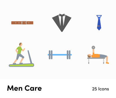 Men-Flat-Vector-Icons Icons Men Care Flat Vector Icons S12082102 powerpoint-template keynote-template google-slides-template infographic-template