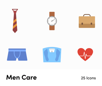 Men-Flat-Vector-Icons Icons Men Care Flat Vector Icons S12082104 powerpoint-template keynote-template google-slides-template infographic-template