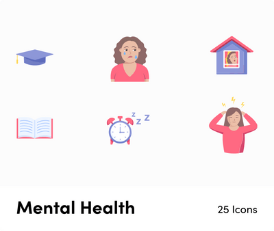 Mental Health-Flat-Vector-Icons Icons Mental Health Flat Vector Icons S12082104 powerpoint-template keynote-template google-slides-template infographic-template