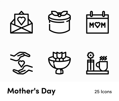 Mother’s Day-Outline-Vector-Icons Icons Mother’s Day Outline Vector Icons S12212102 powerpoint-template keynote-template google-slides-template infographic-template
