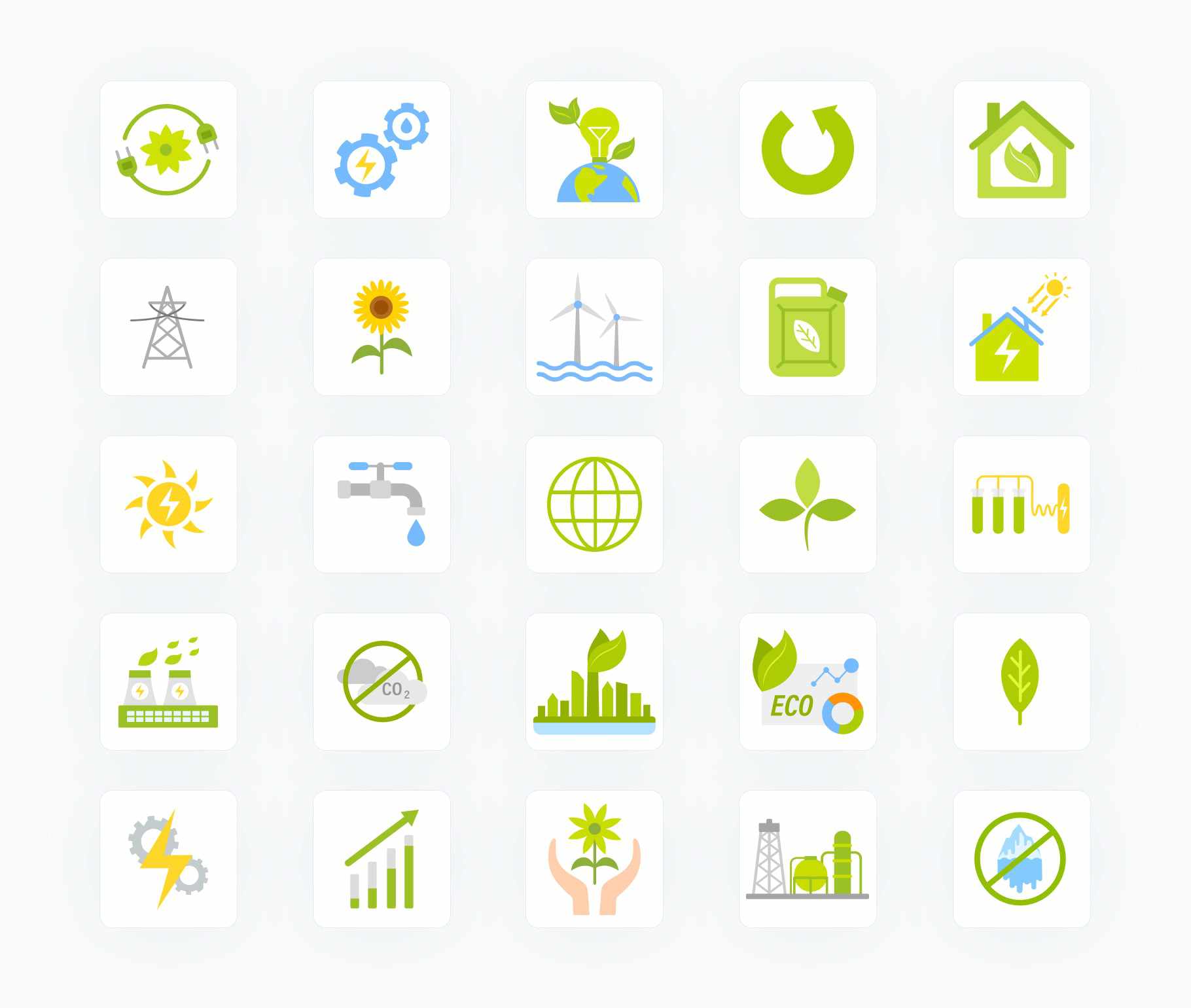 Natural Energy-Flat-Vector-Icons Icons Natural Energy Flat Vector Icons S12092102 powerpoint-template keynote-template google-slides-template infographic-template