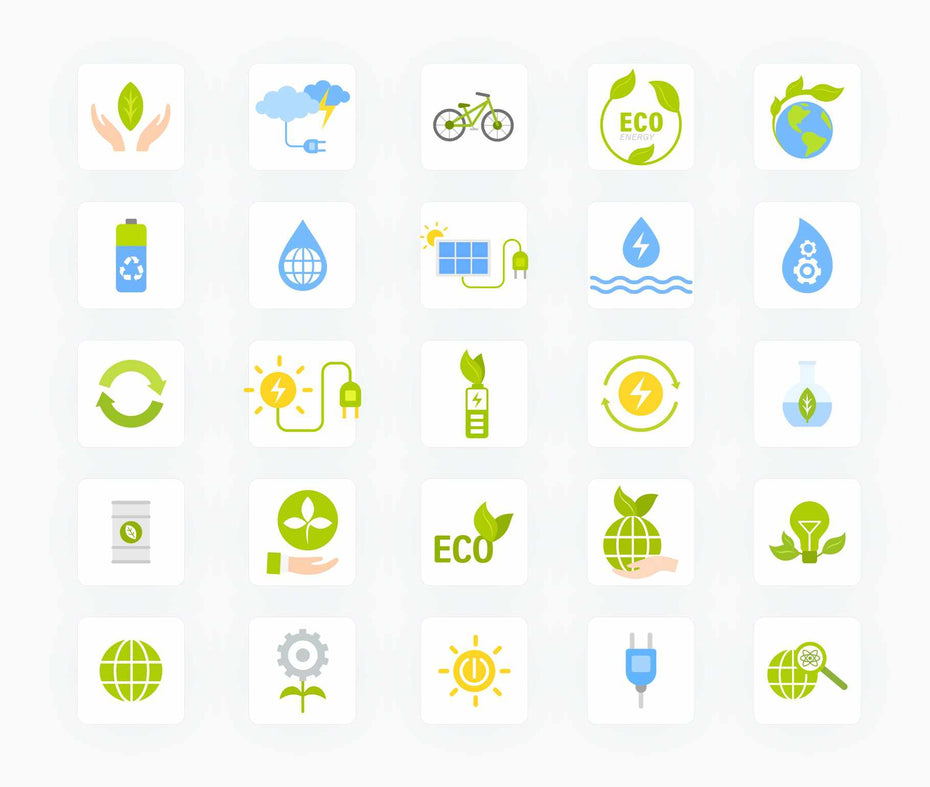 Natural Energy-Flat-Vector-Icons Icons Natural Energy Flat Vector Icons S12092104 powerpoint-template keynote-template google-slides-template infographic-template