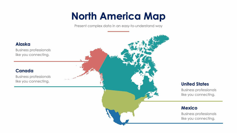 North America Map-Slides Slides North America Map Slide Infographic Template S12232119 powerpoint-template keynote-template google-slides-template infographic-template