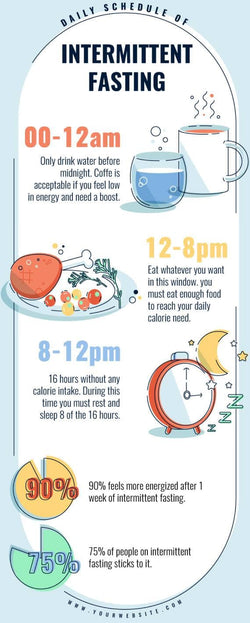 Nutrition-Infographics Infographics Daily Schedule of Intermittent Fasting Nutrition Infographic Template powerpoint-template keynote-template google-slides-template infographic-template