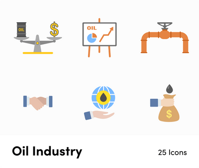 Oil Industry-Flat-Vector-Icons Icons Oil Industry Flat Vector Icons S12082102 powerpoint-template keynote-template google-slides-template infographic-template