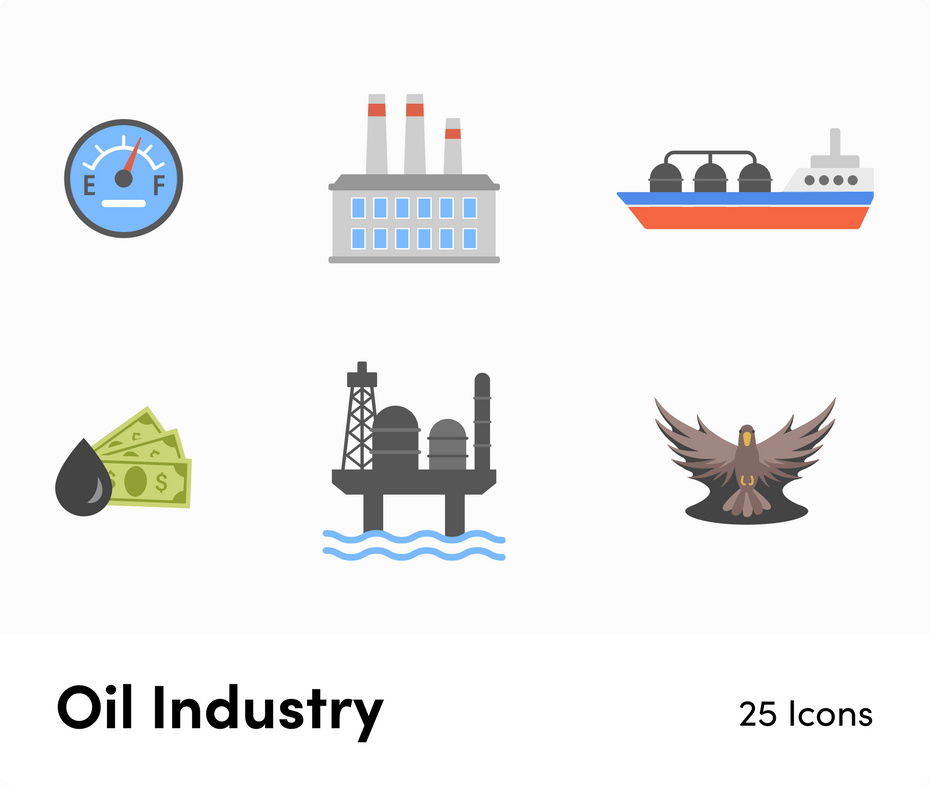 Oil Industry-Flat-Vector-Icons Icons Oil Industry Flat Vector Icons S12082103 powerpoint-template keynote-template google-slides-template infographic-template